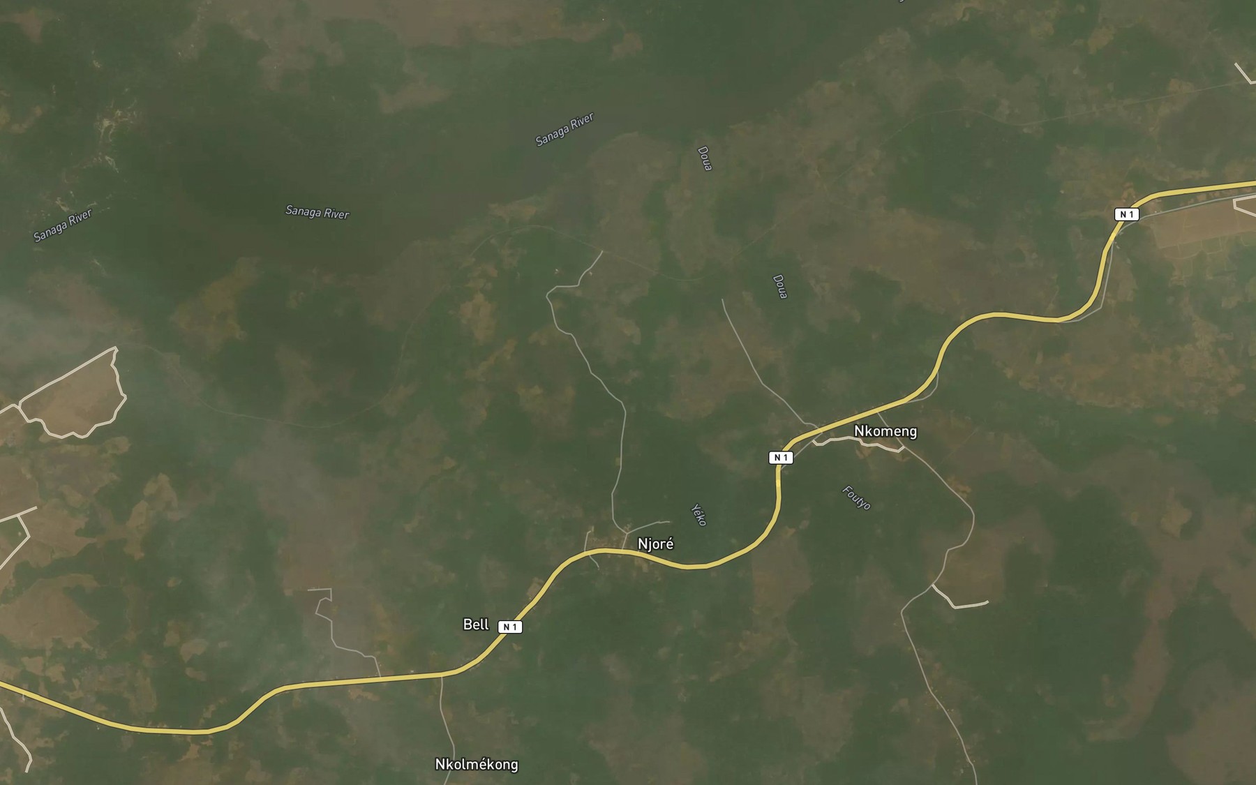 Satellite map of the Yeko