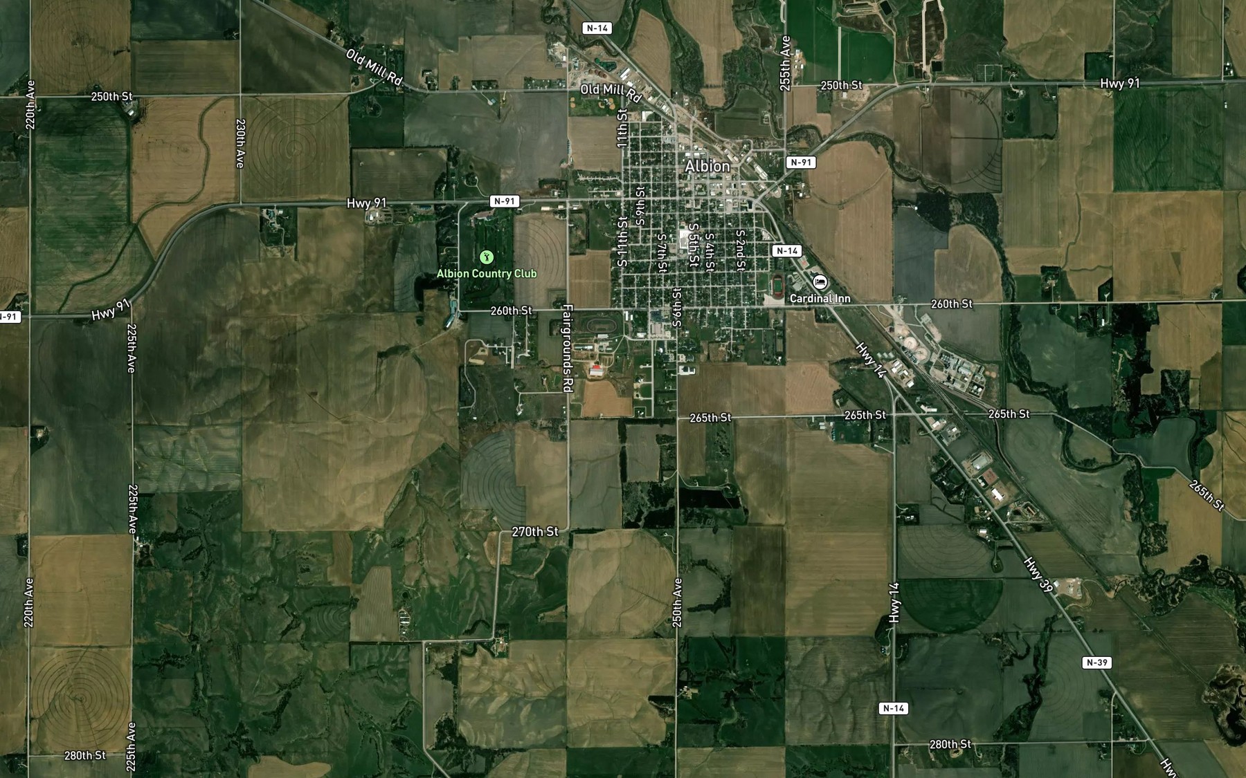 Satellite map of the Kohtz-City of Albion Reservoir