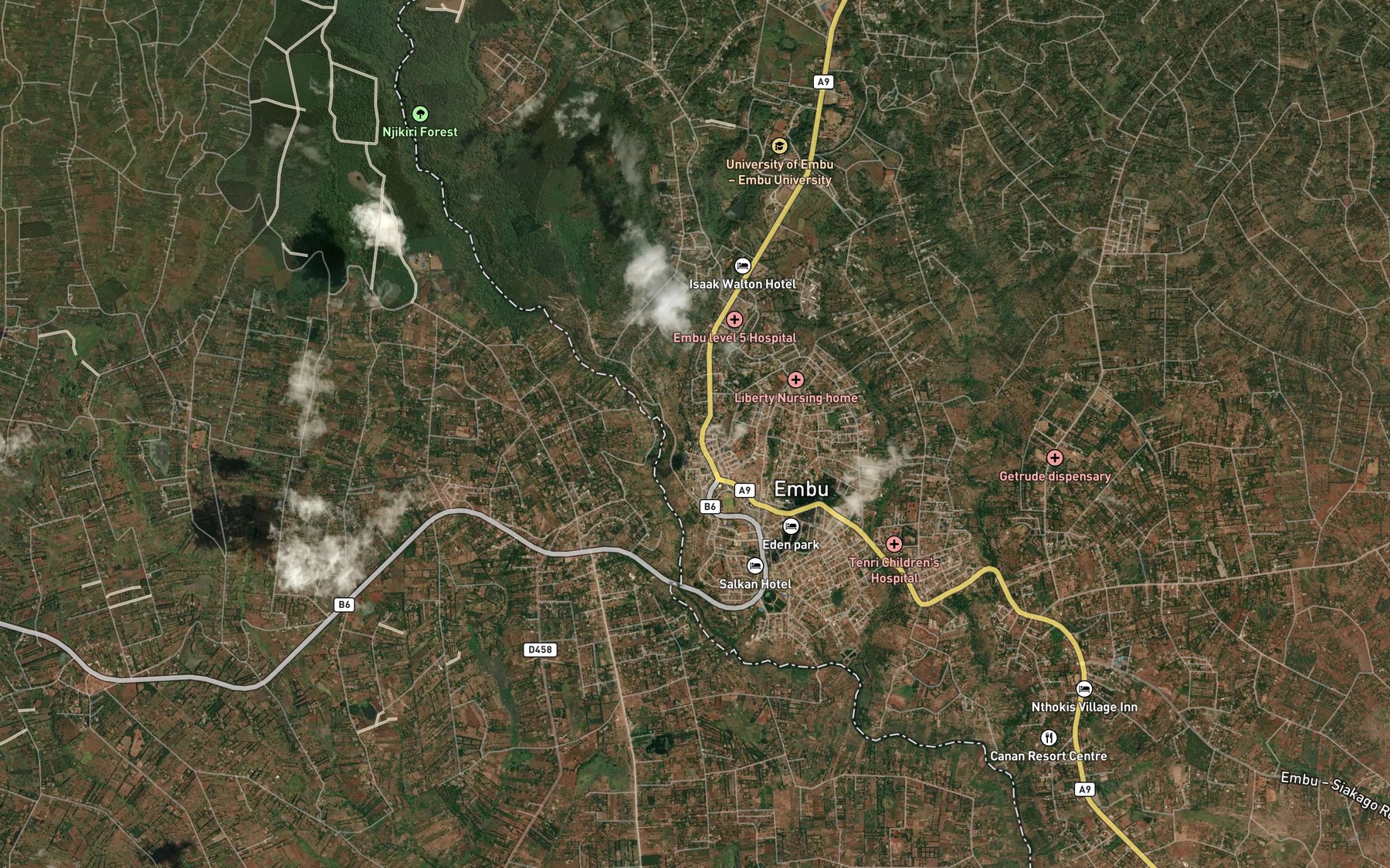 Satellite map of the Kathita