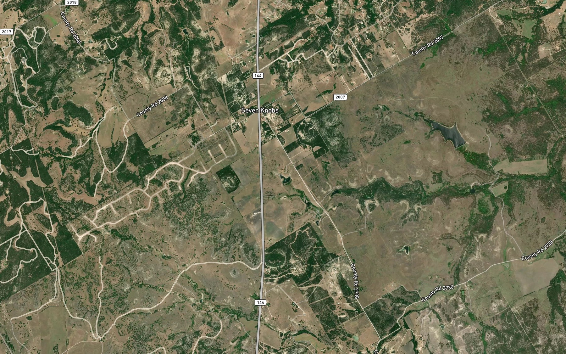 Satellite map of the Clarke Lake