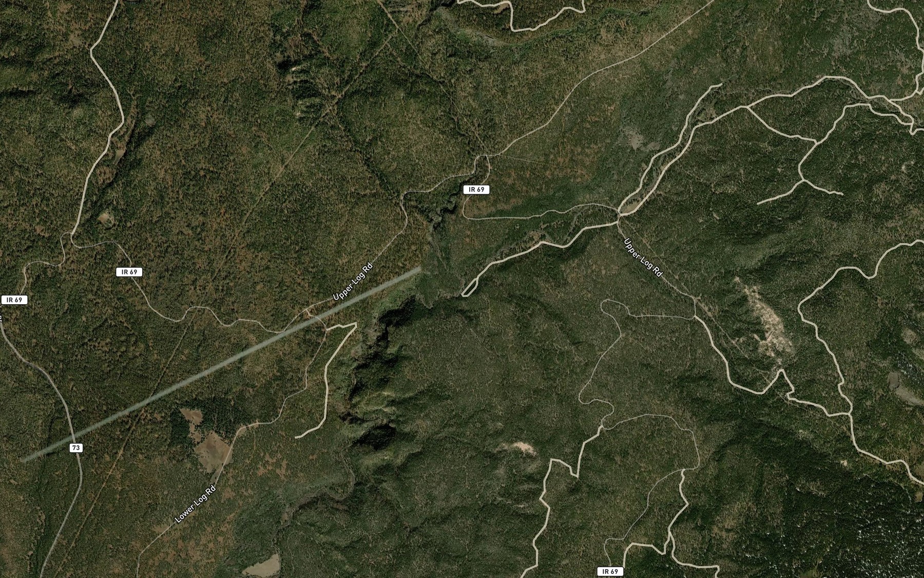 Satellite map of the Gomez Creek