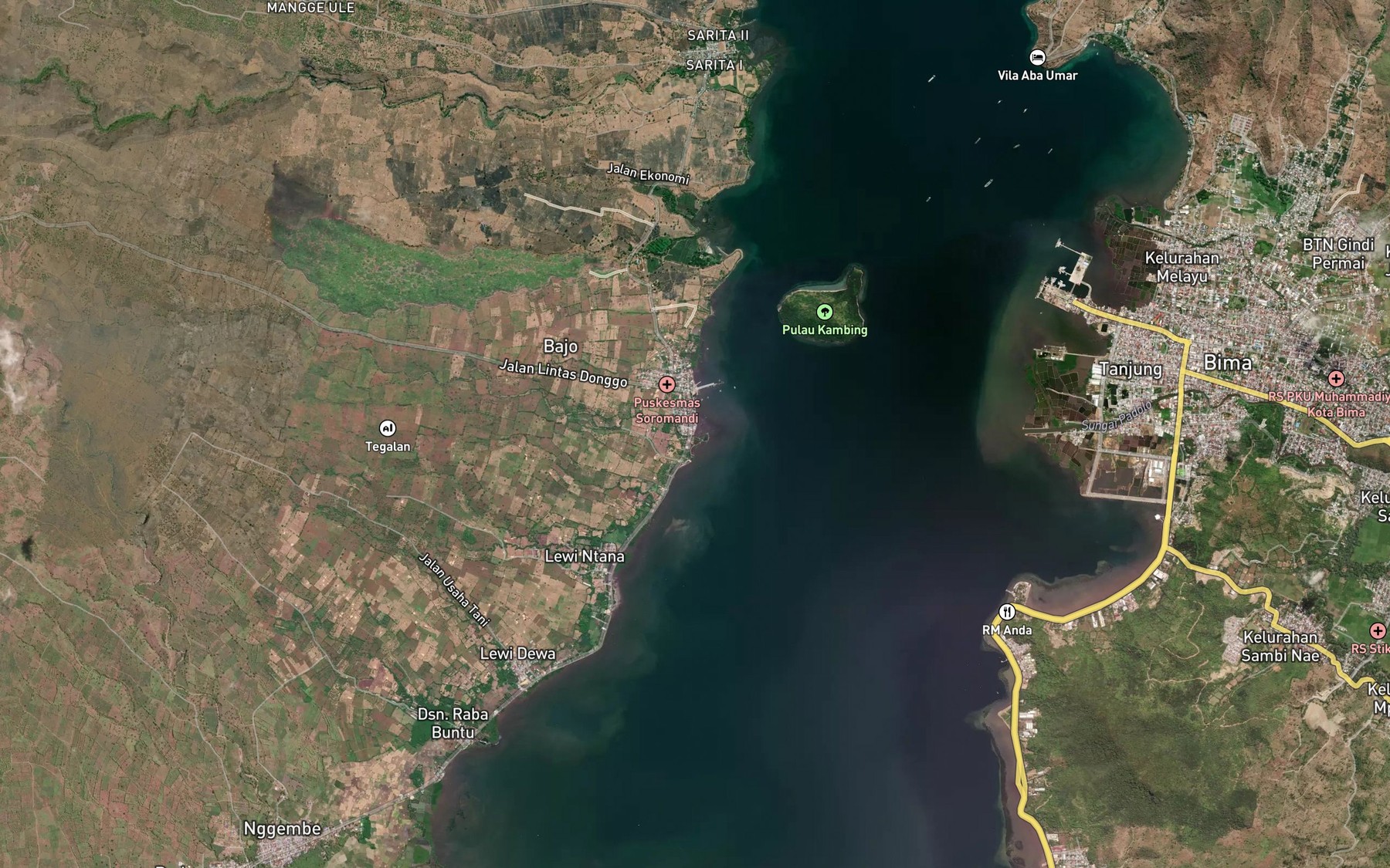 Satellite map of the Sori Nangalere