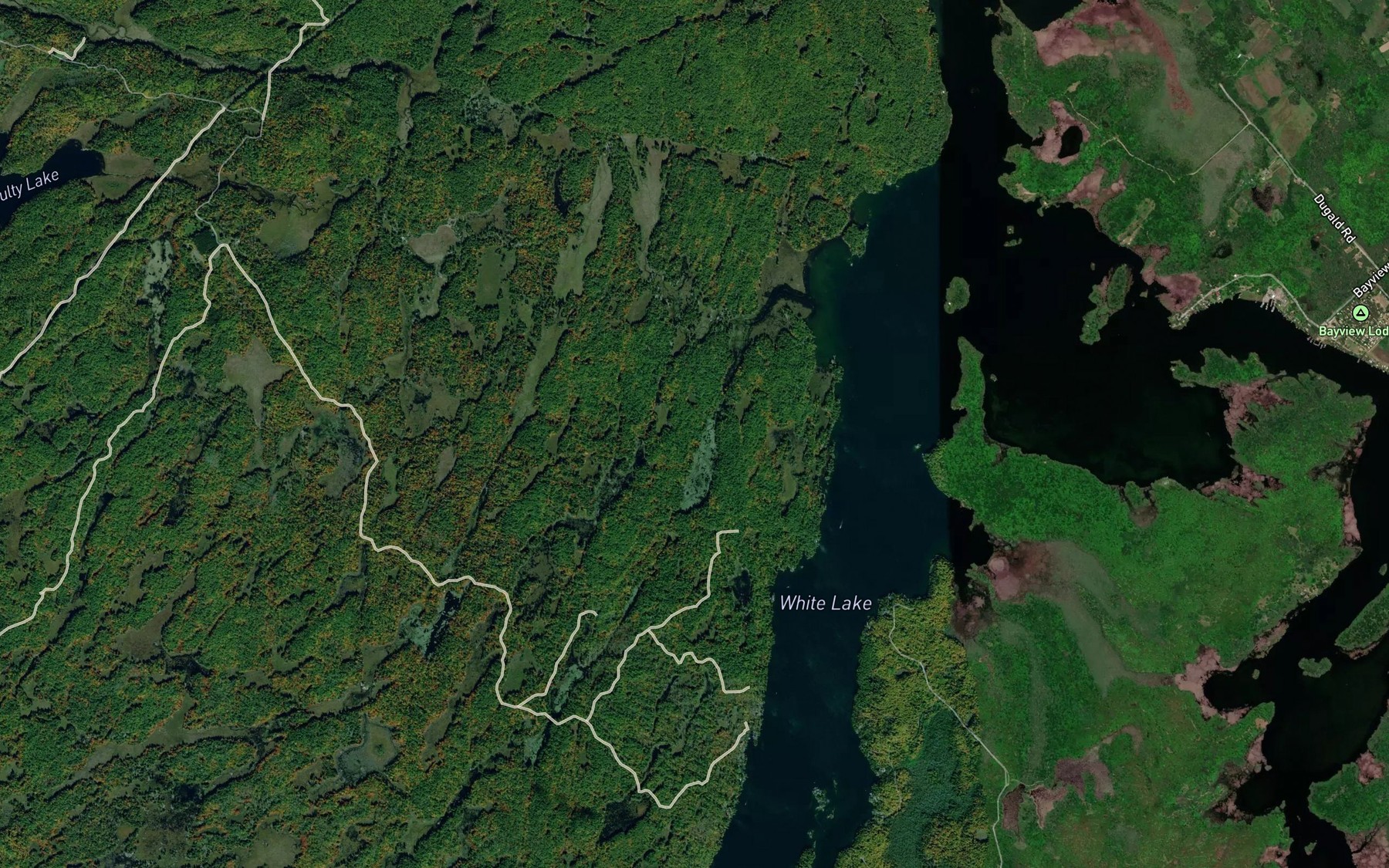 Satellite map of the Fish Creek