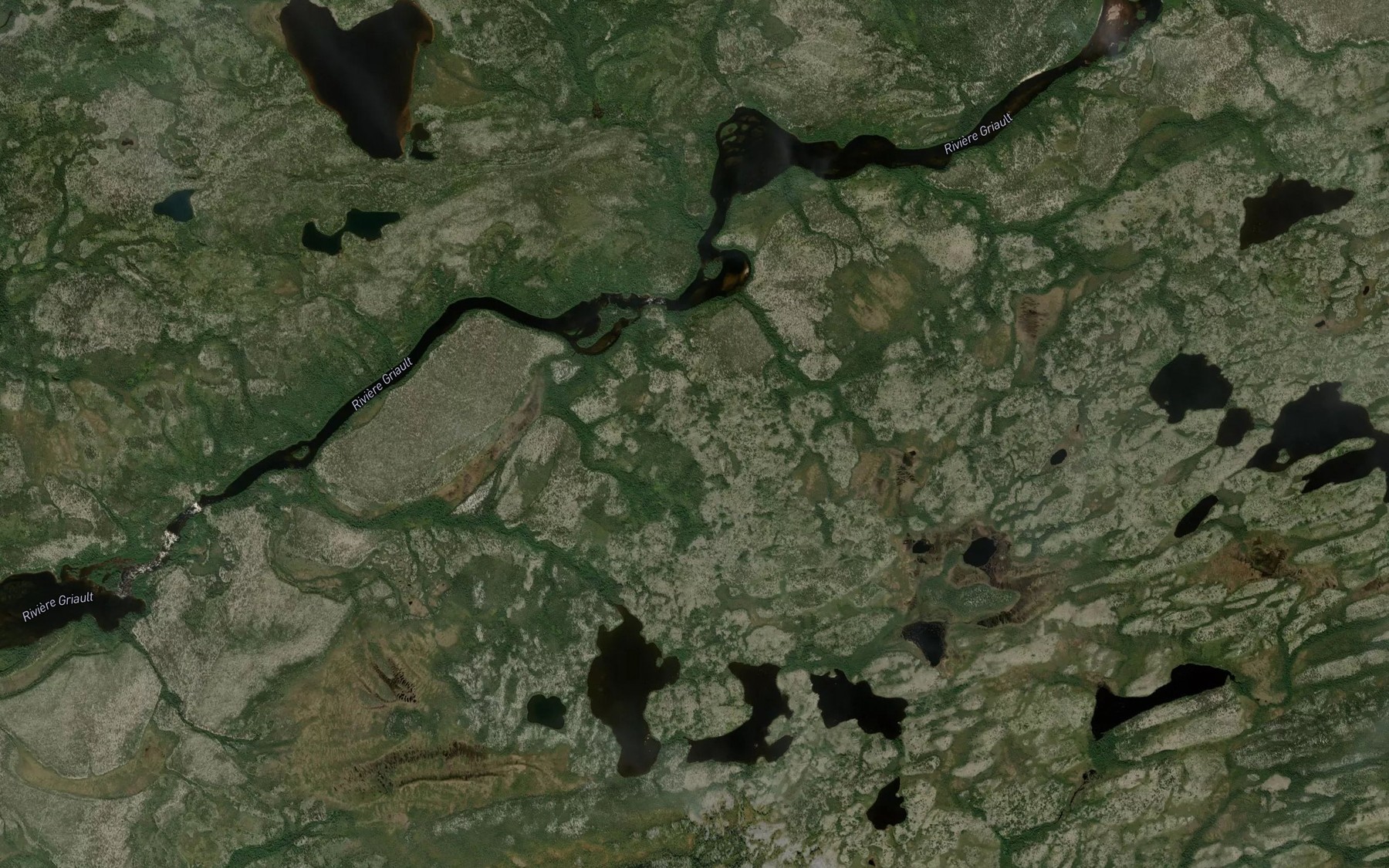 Satellite map of the Rapides Asipachiuch