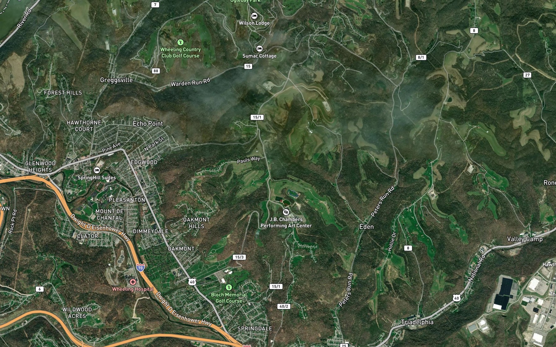 Satellite map of the Baird Spring