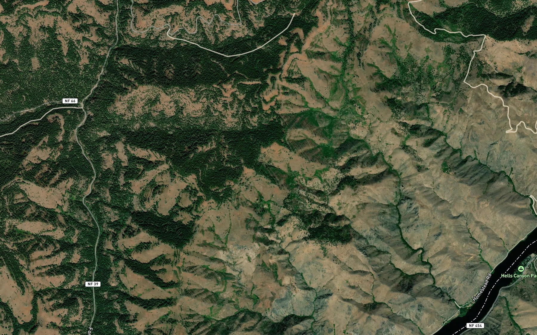 Satellite map of the West Fork McGraw Creek