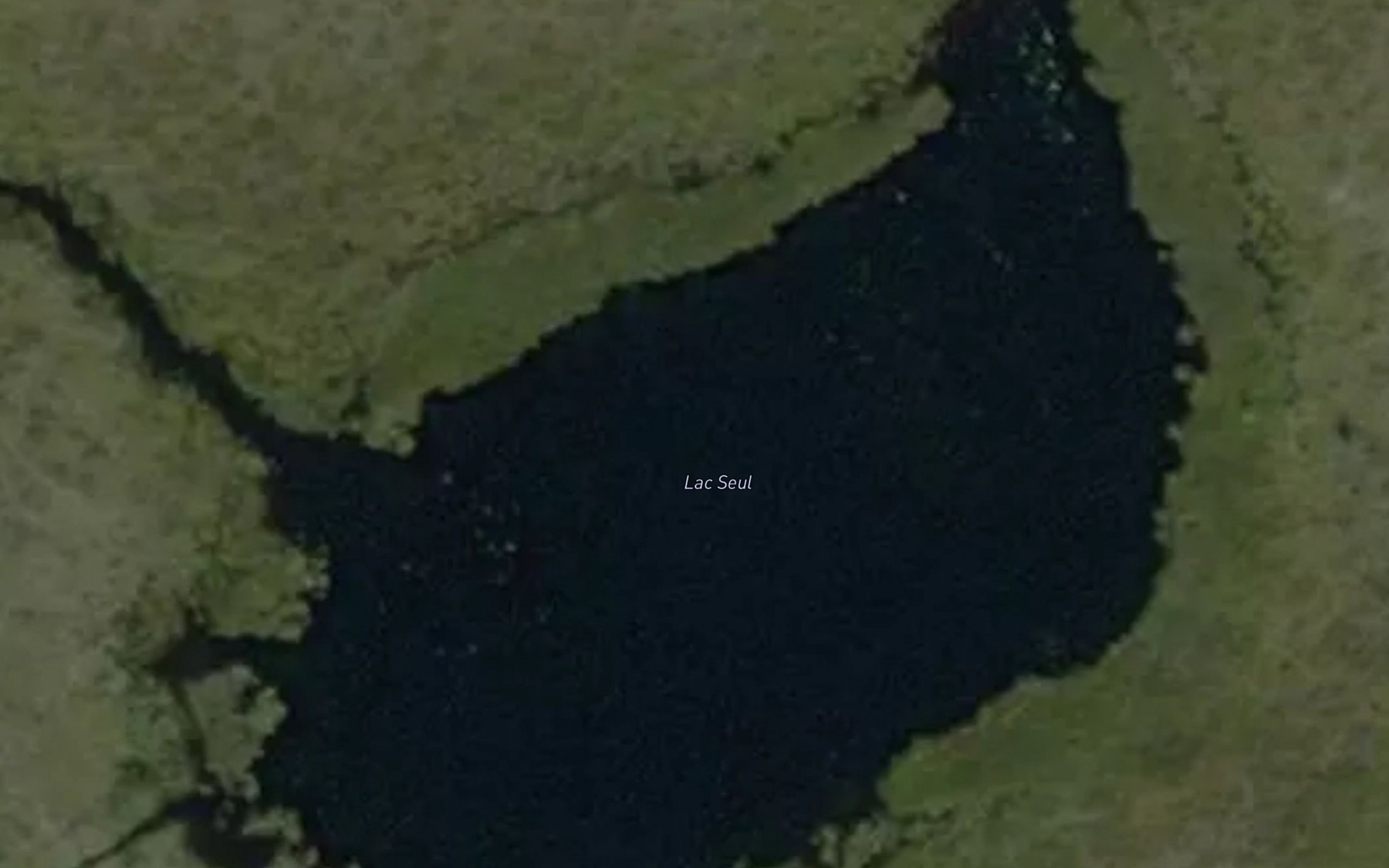 Satellite map of the Lac Seul