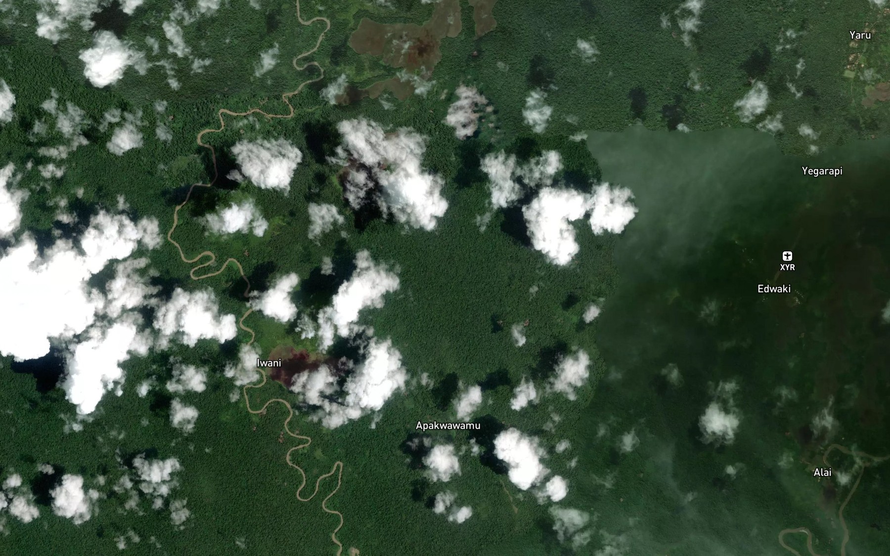 Satellite map of the Inaris Creek