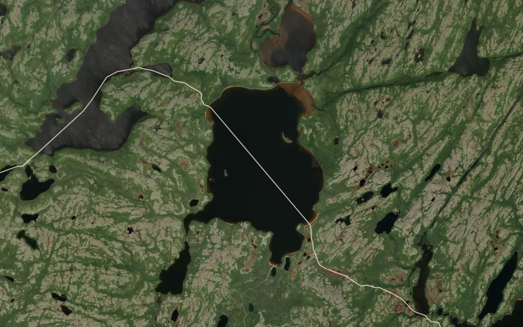 Satellite map of the Lac Ruel