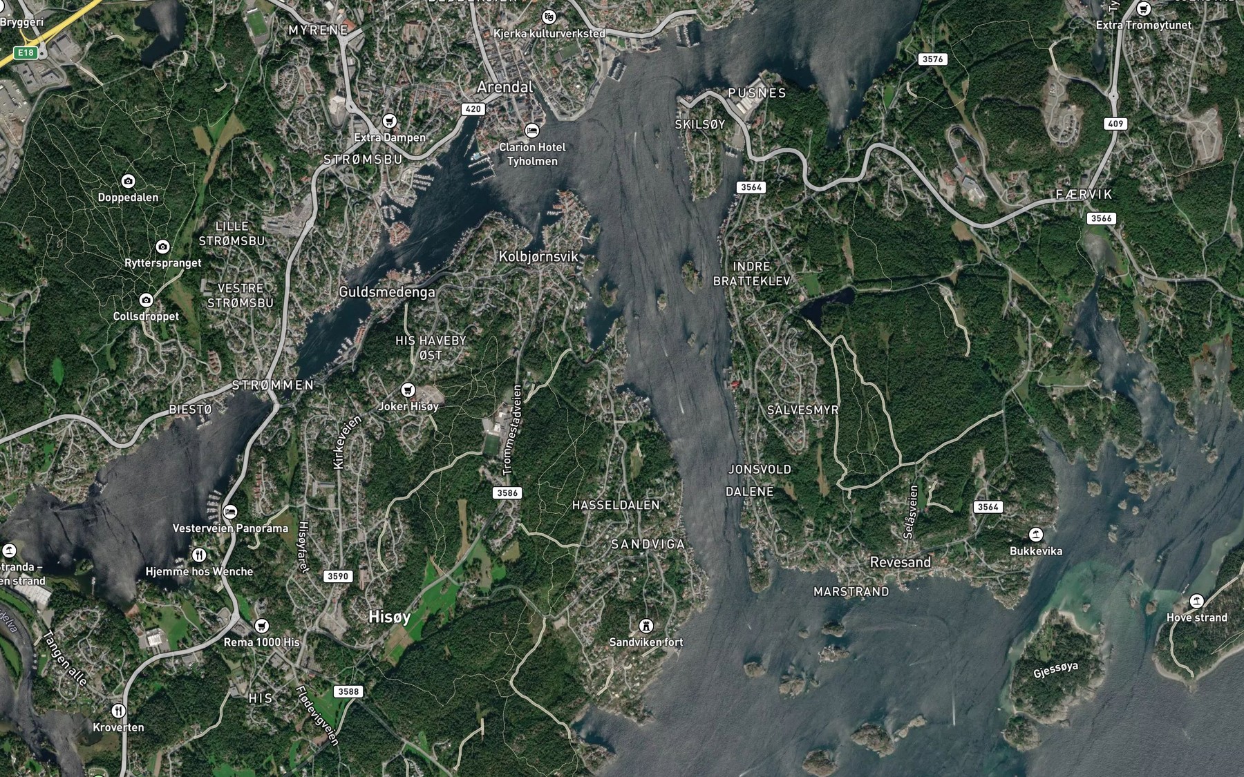 Satellite map of the Helsviga