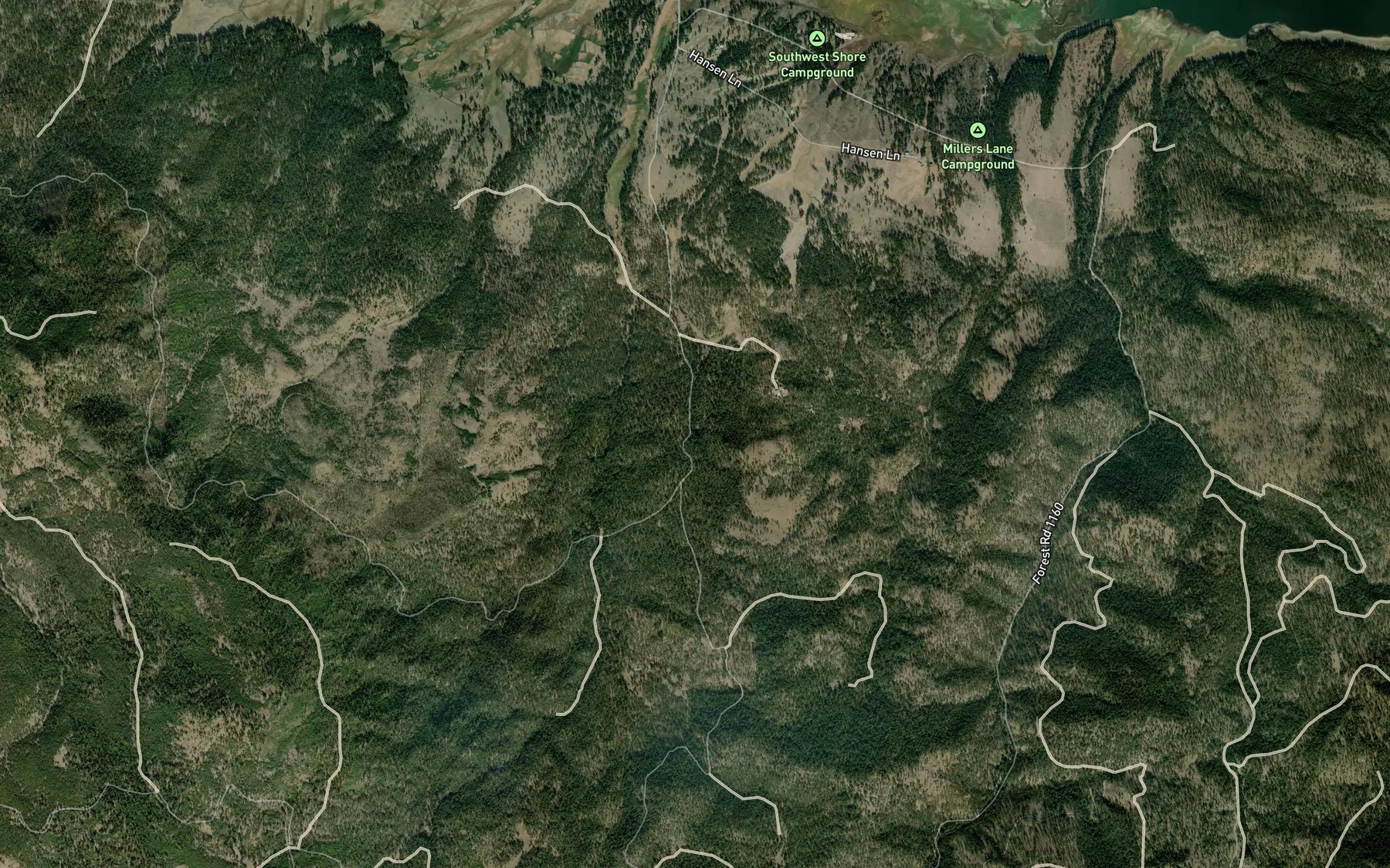 Satellite map of the Adams Spring