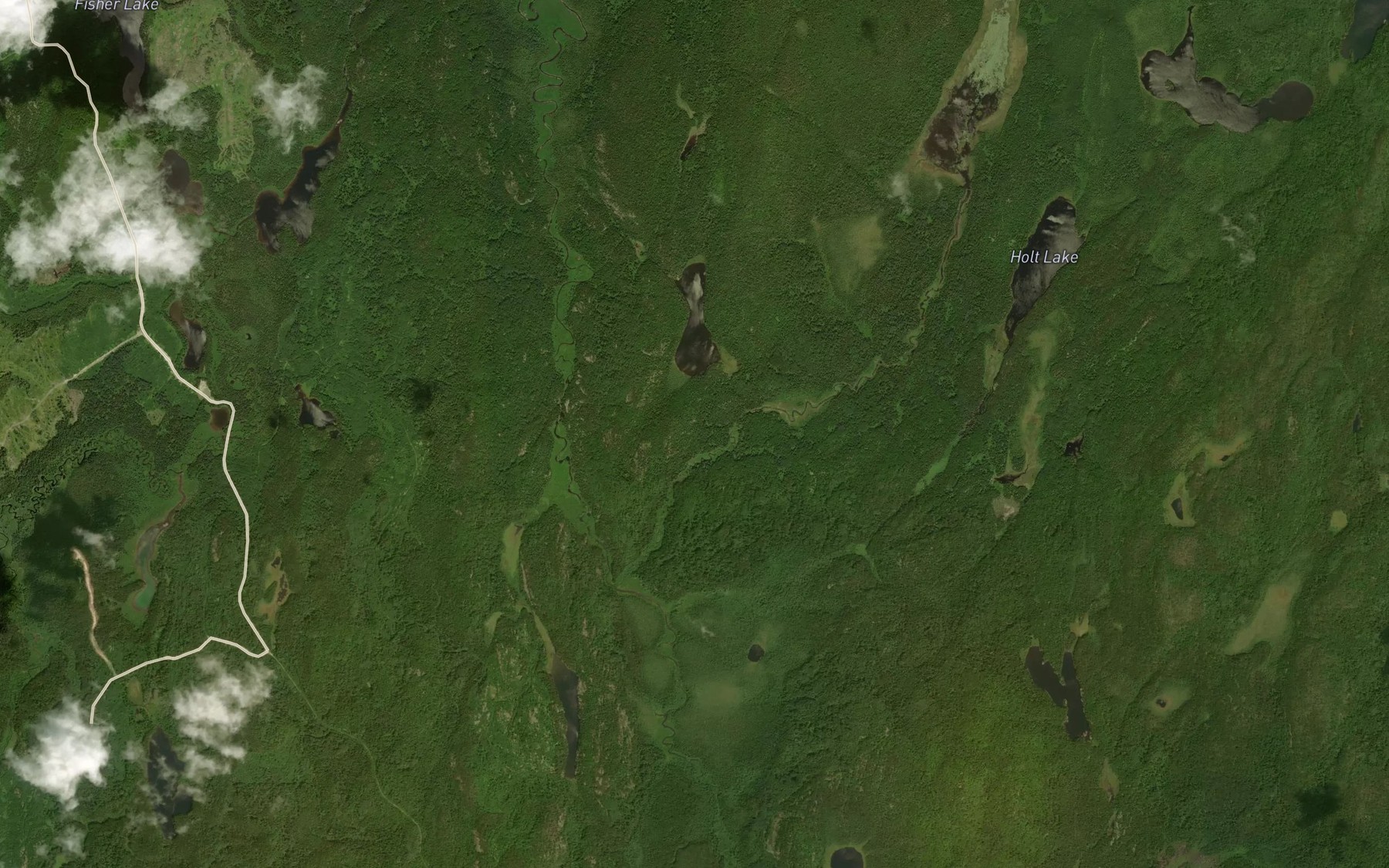 Satellite map of the Elkhorn Creek