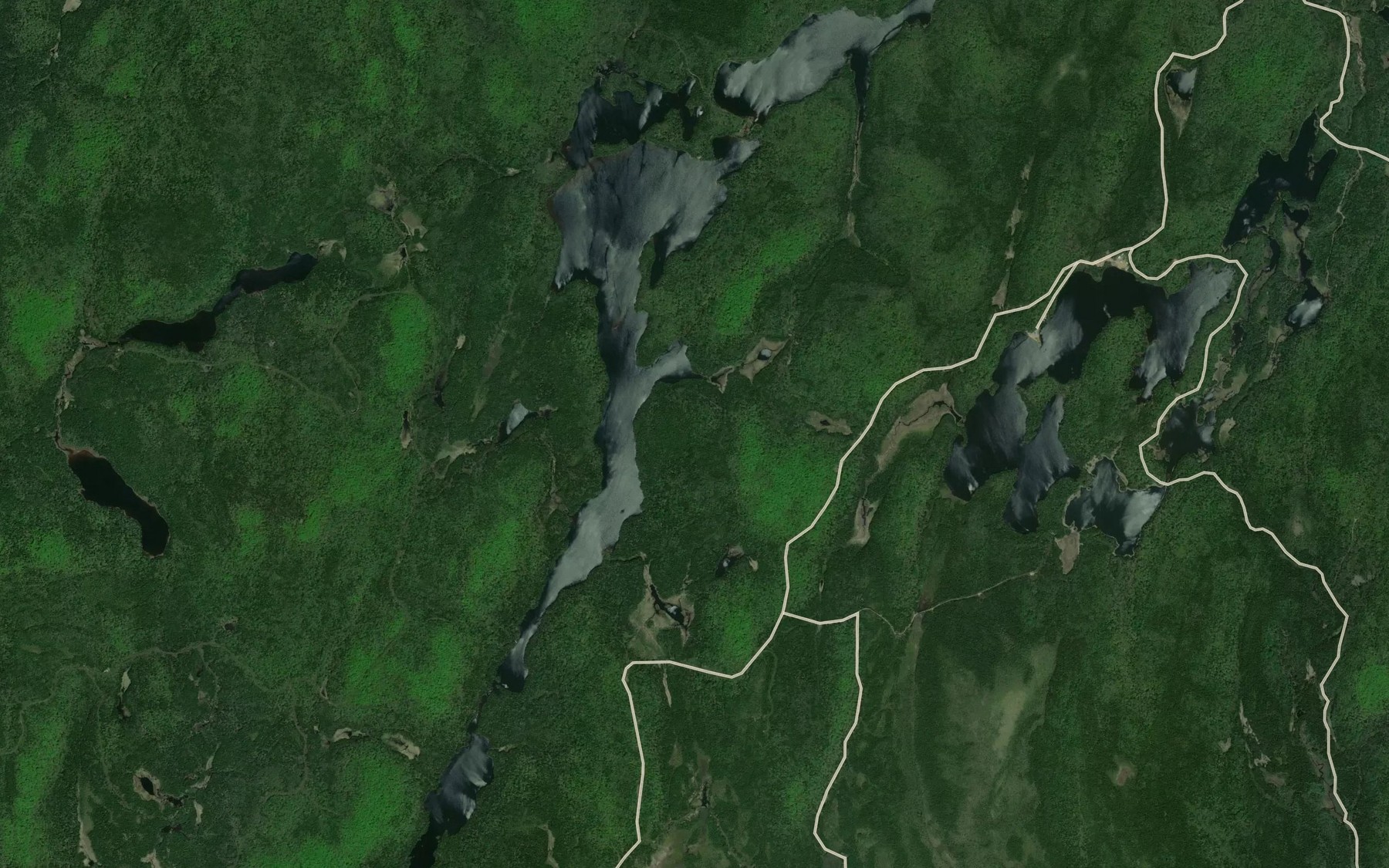 Satellite map of the Lac a Foin