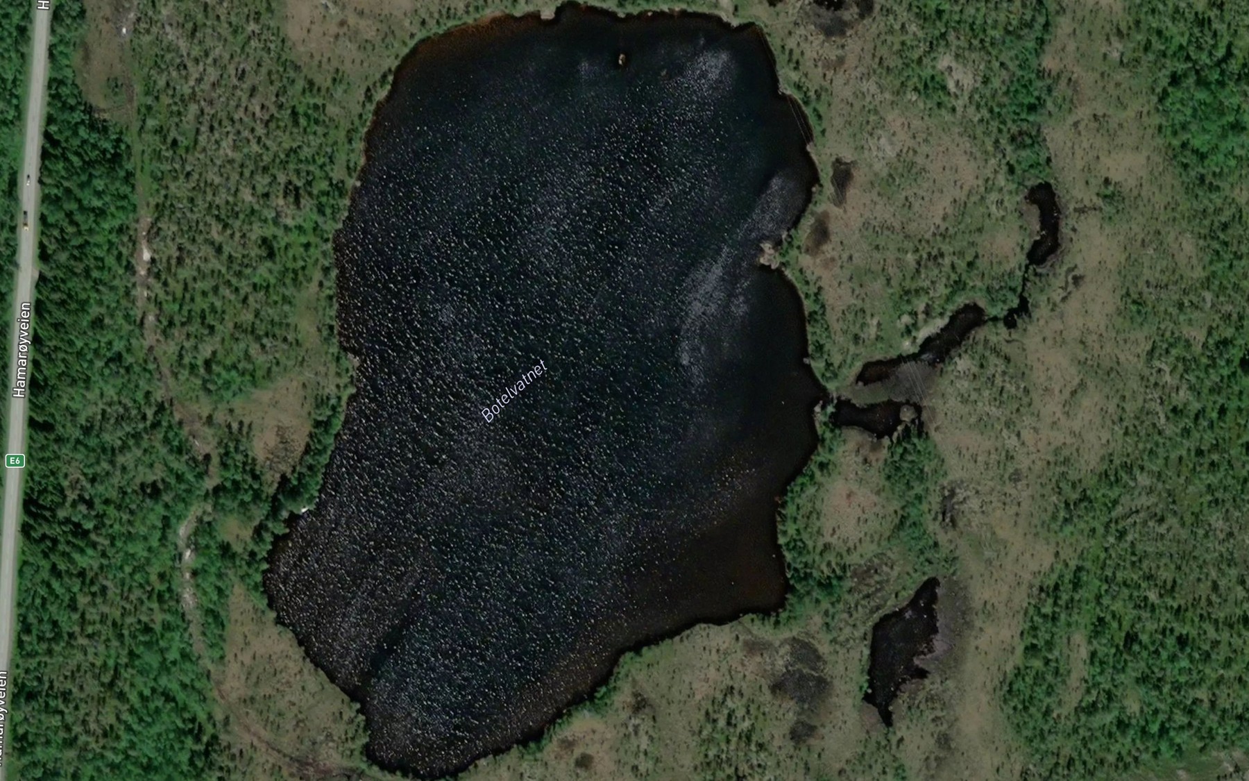 Satellite map of the Botelvatnet