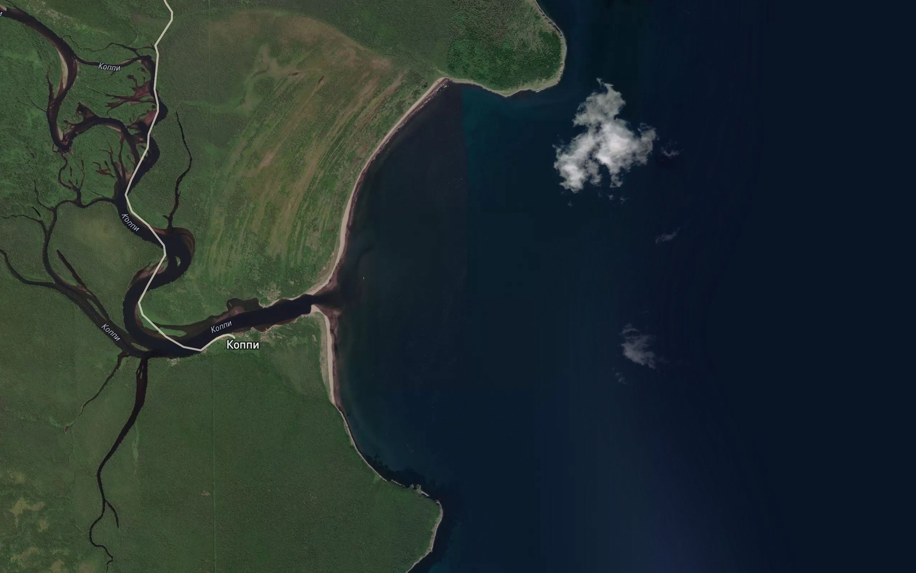 Satellite map of the Bukhta Andreya