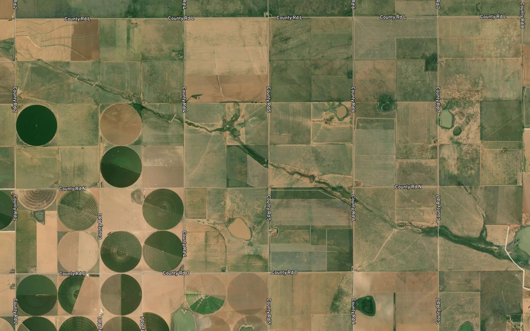 Satellite map of the Hartzog Lake