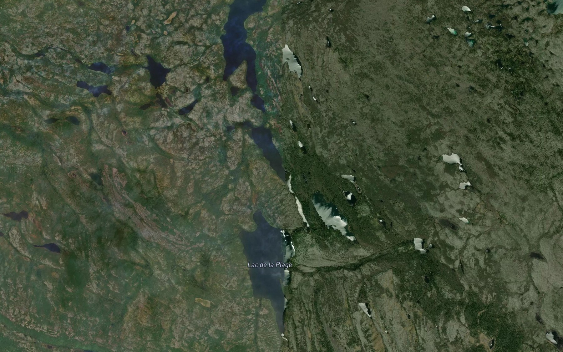 Satellite map of the Lac Poutret