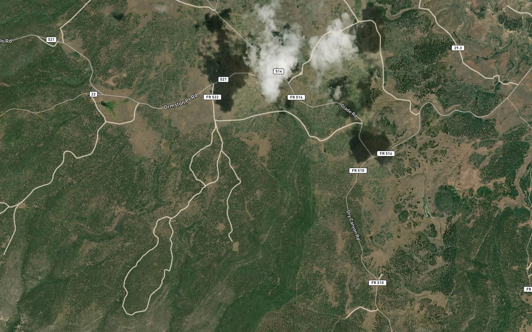 Satellite map of the Robert Reservoir