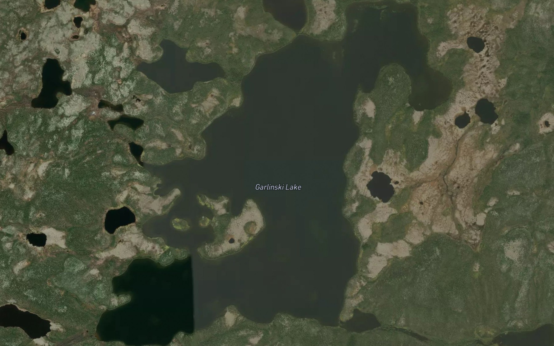 Satellite map of the Garlinski Lake