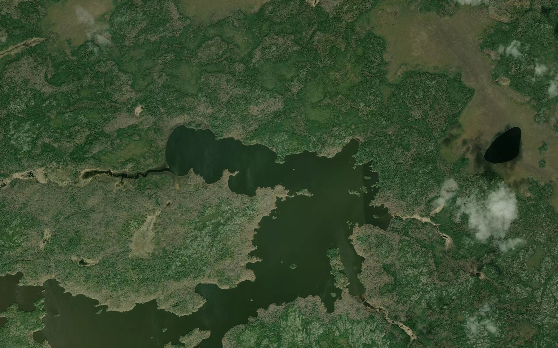 Satellite map of the Bear Bay