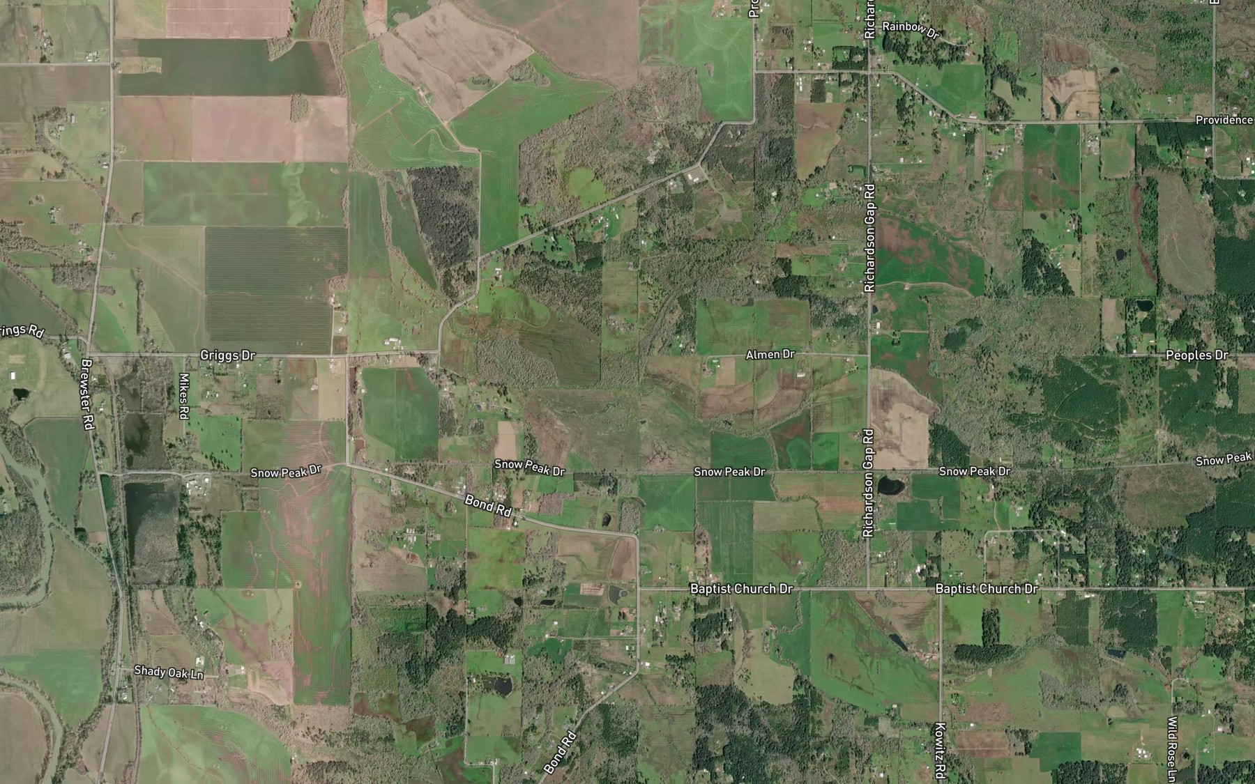 Satellite map of the Cold Spring Creek