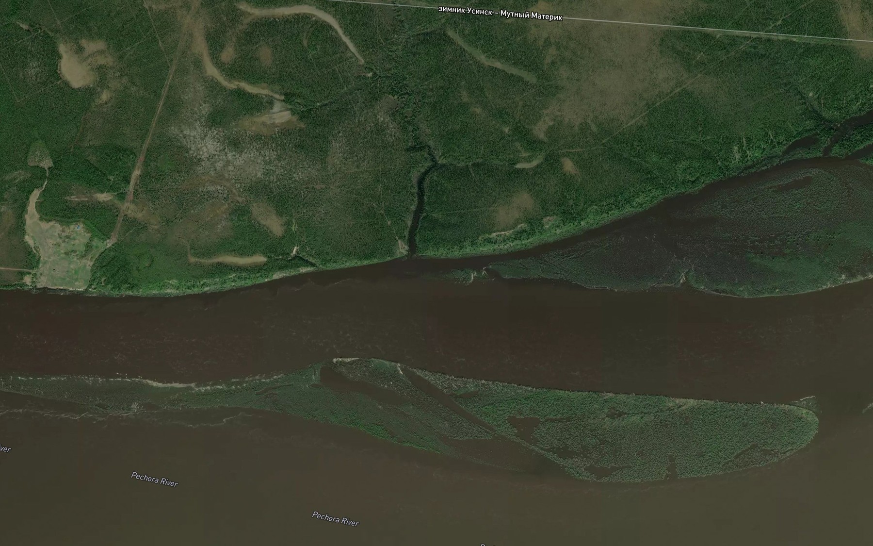 Satellite map of the Peschanka