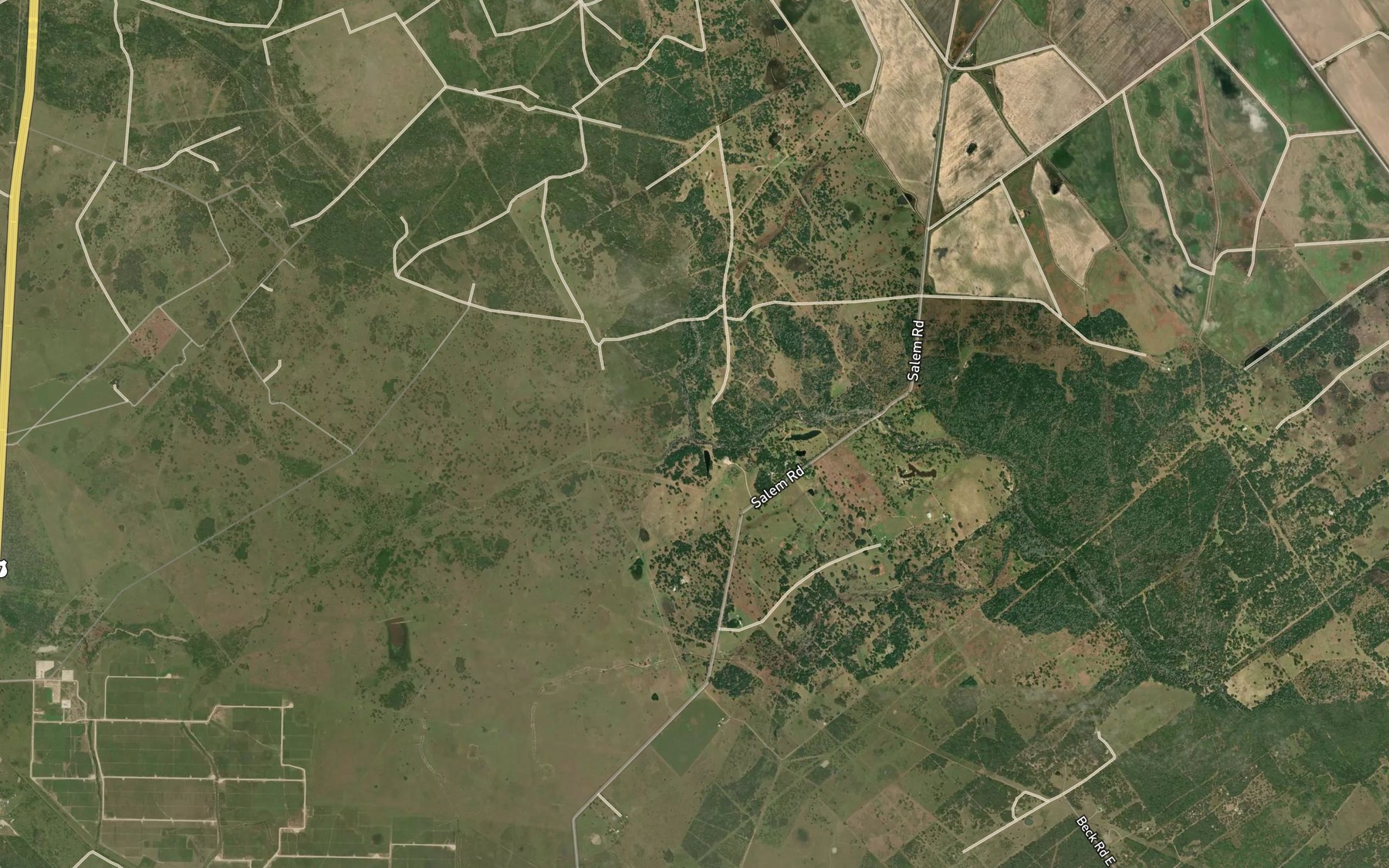Satellite map of the Willow Creek