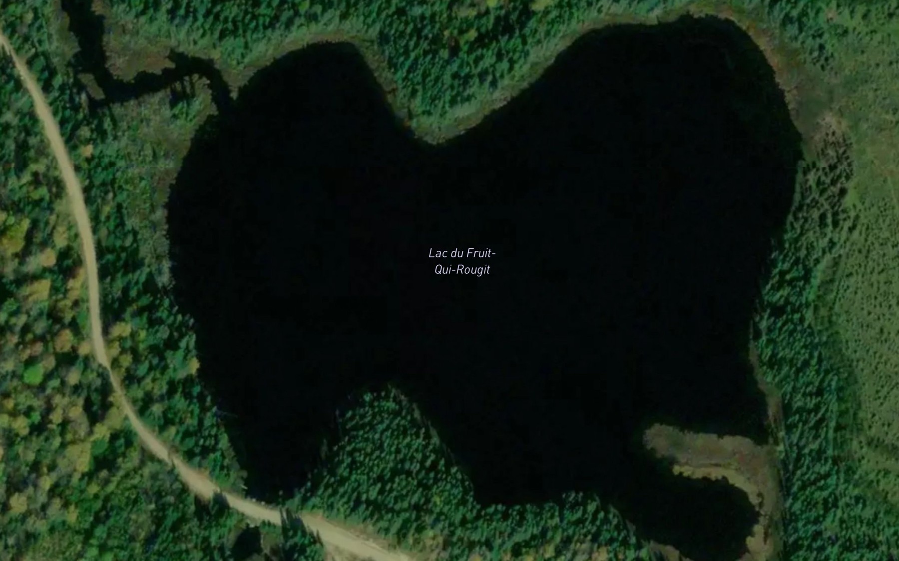 Satellite map of the Lac du Fruit-Qui-Rougit