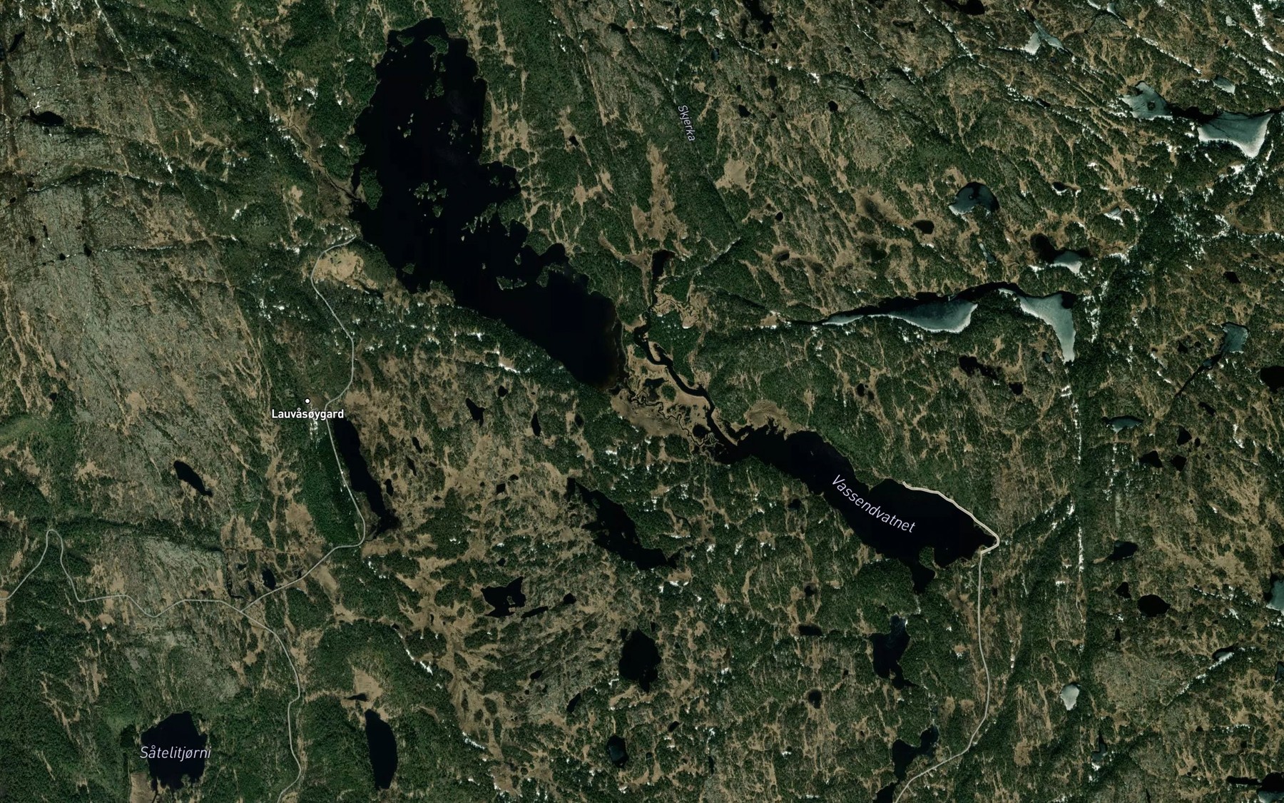 Satellite map of the Krokbekken
