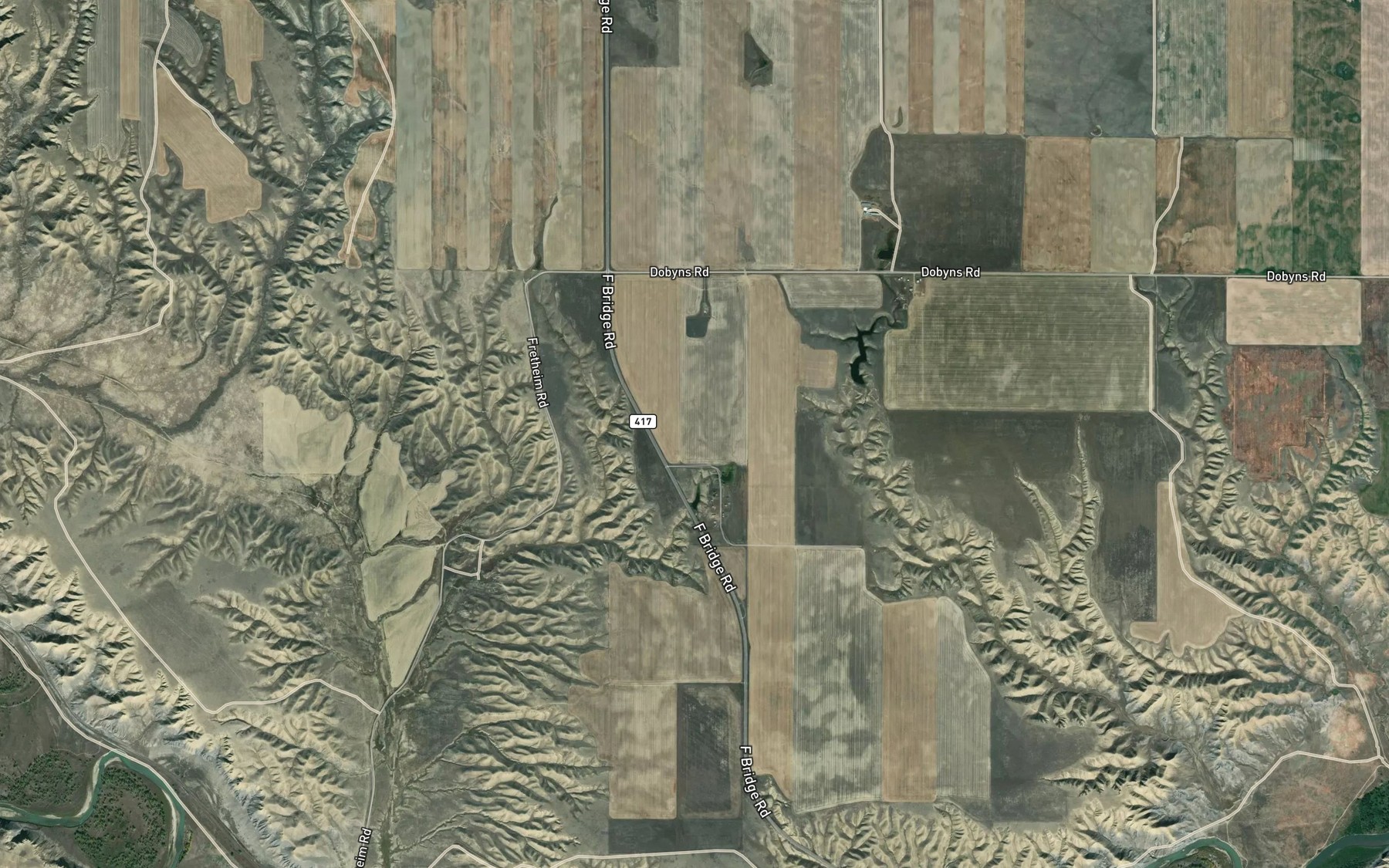 Satellite map of the Wilson Reservoir