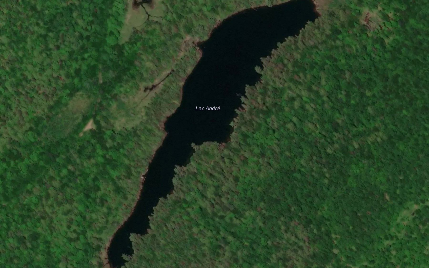 Satellite map of the Lac Andre