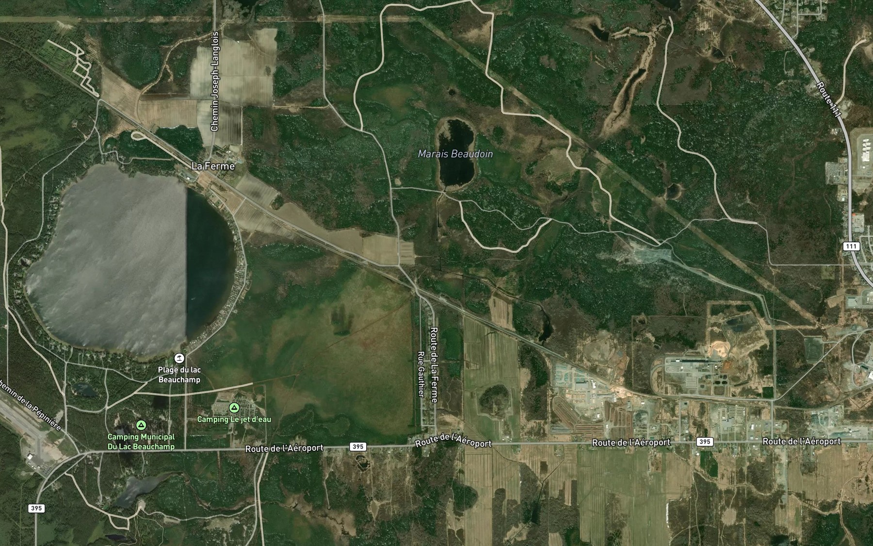 Satellite map of the Cours d'eau du Bas du Rocher