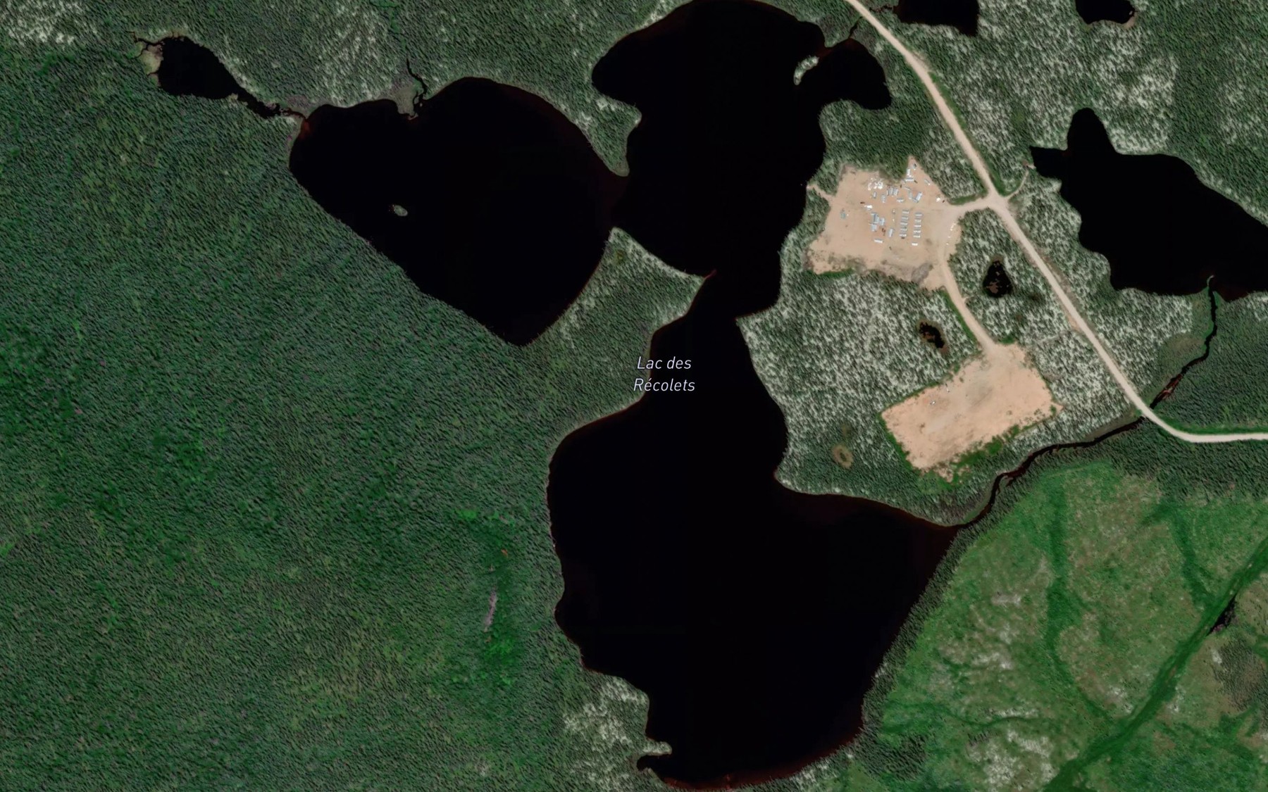 Satellite map of the Lac des Recoltes