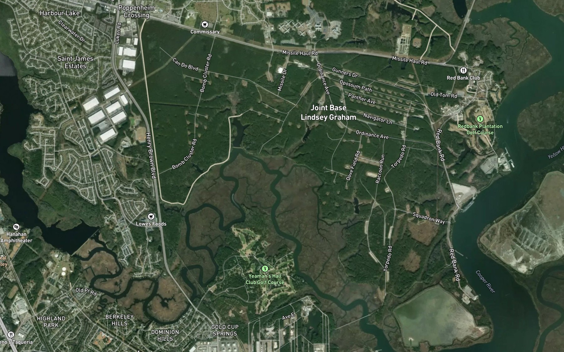 Satellite map of the Old Goose Creek