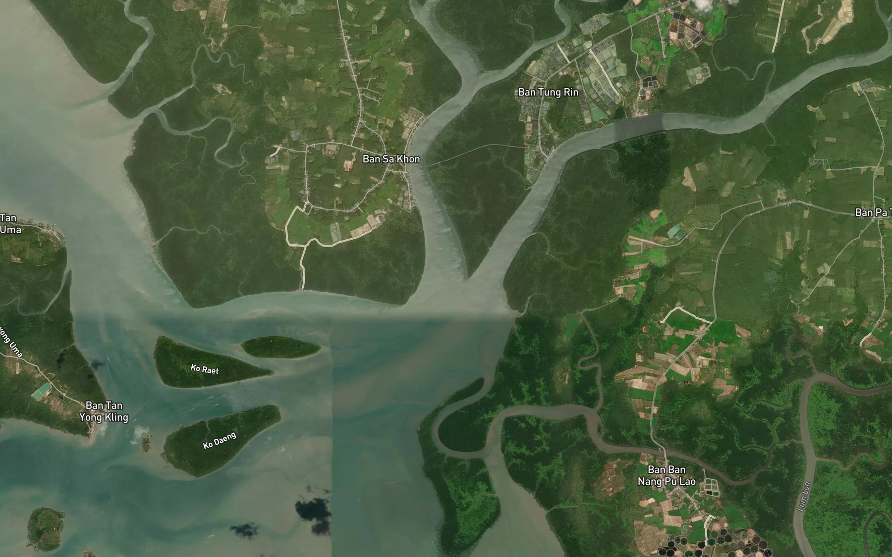 Satellite map of the Khlong Baraket