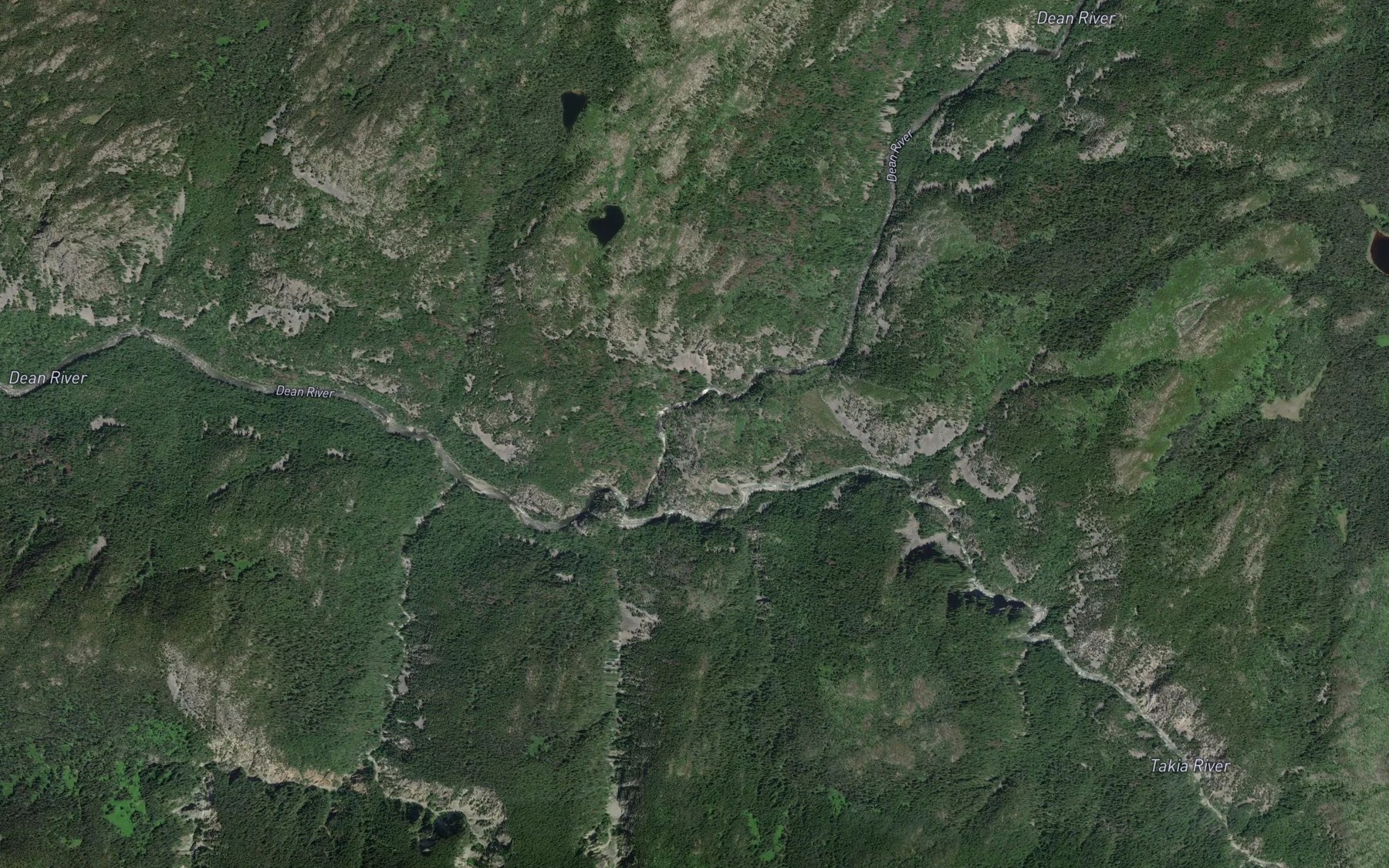 Satellite map of the Takia River