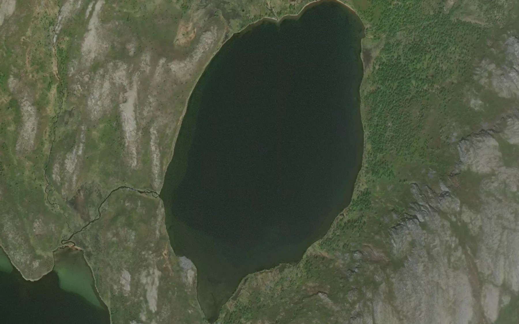 Satellite map of the Vuoggujavri,ucca