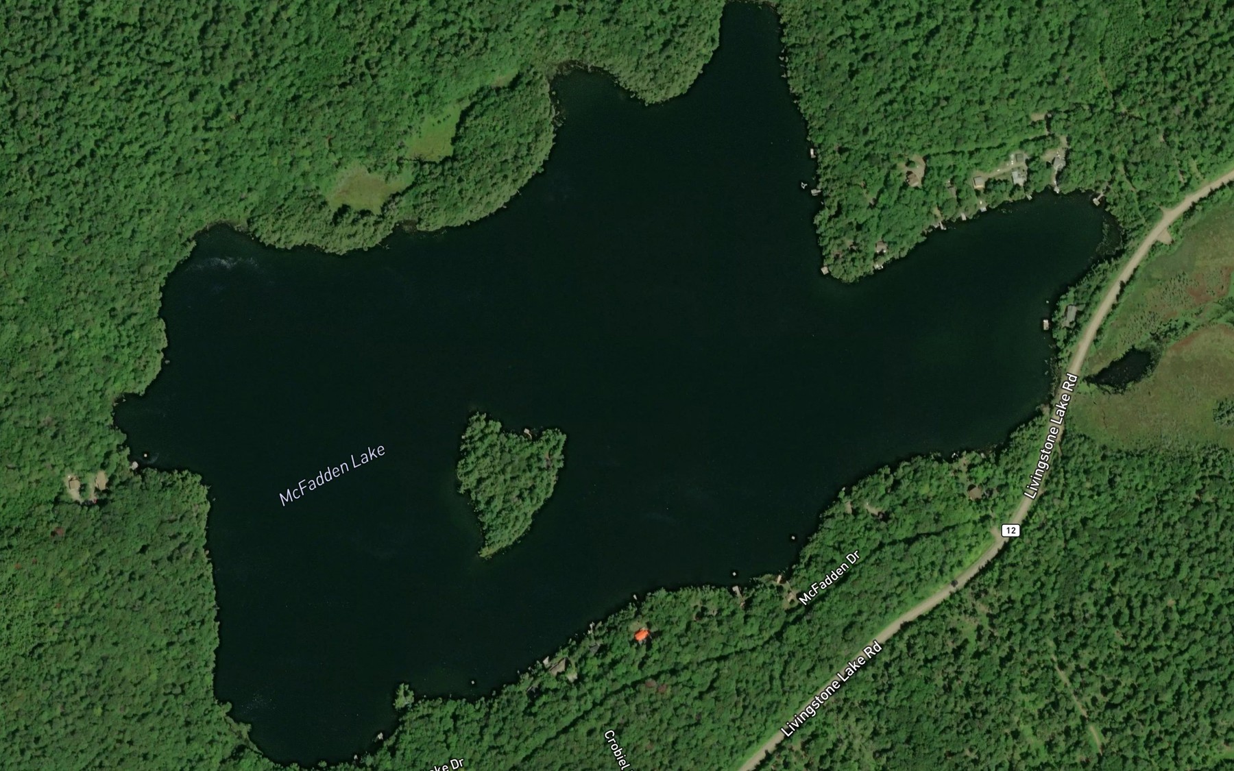 Satellite map of the McFadden Lake