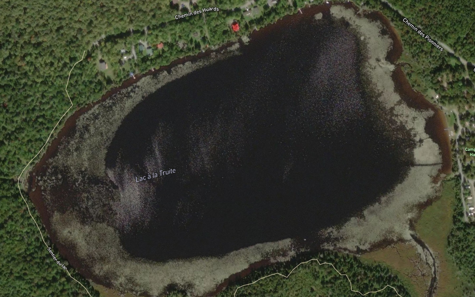 Satellite map of the Lac a la Truite