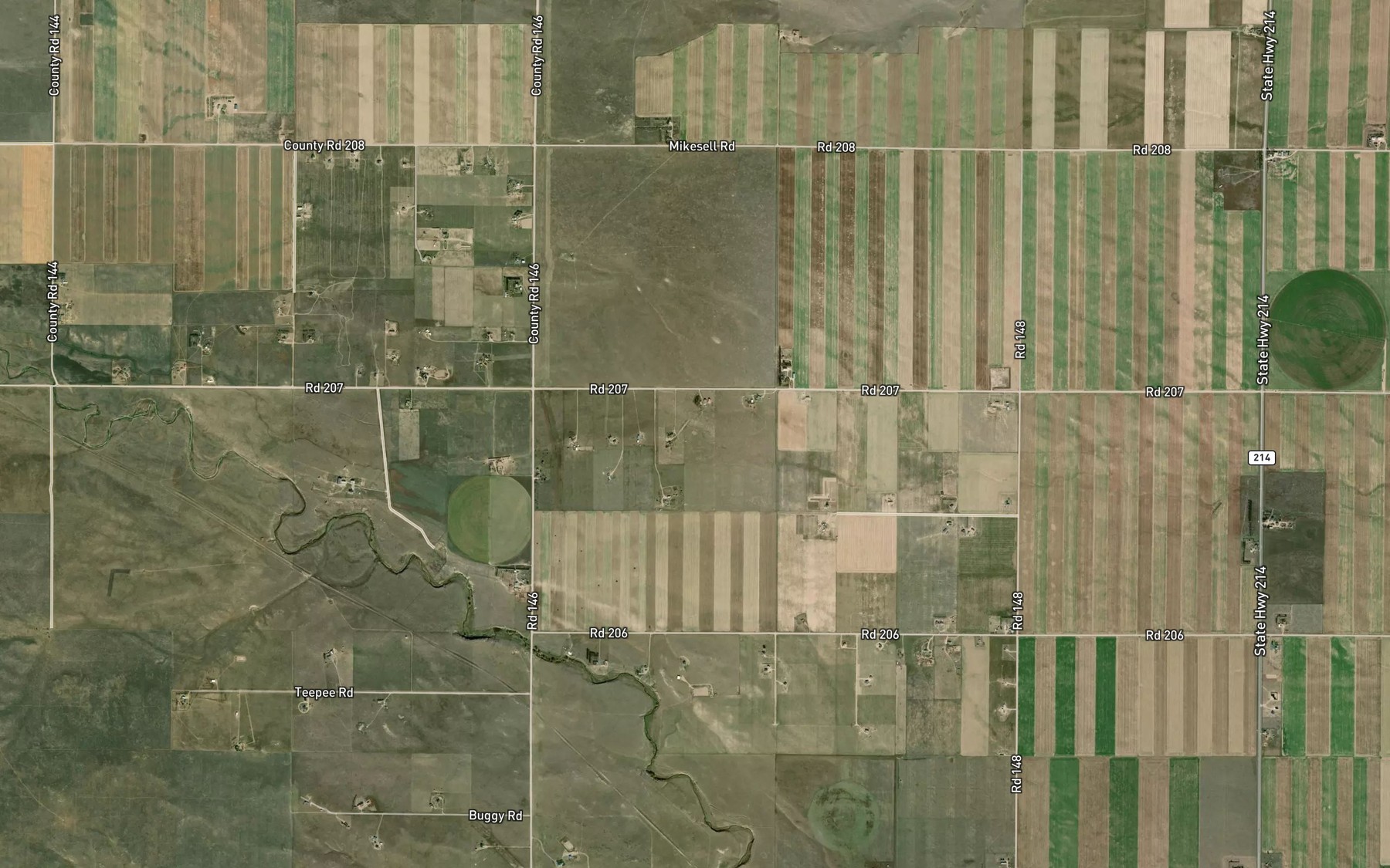 Satellite map of the Beaver Dam Reservoir