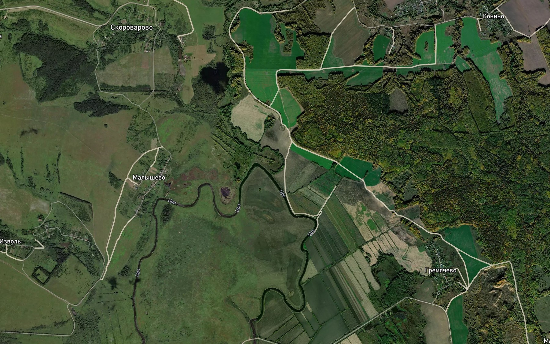 Satellite map of the Upka