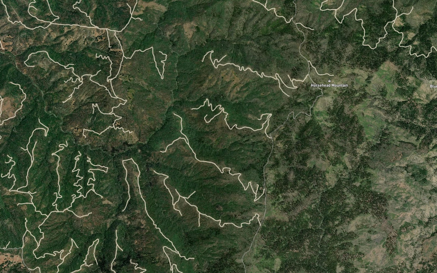 Satellite map of the Water Spout Spring