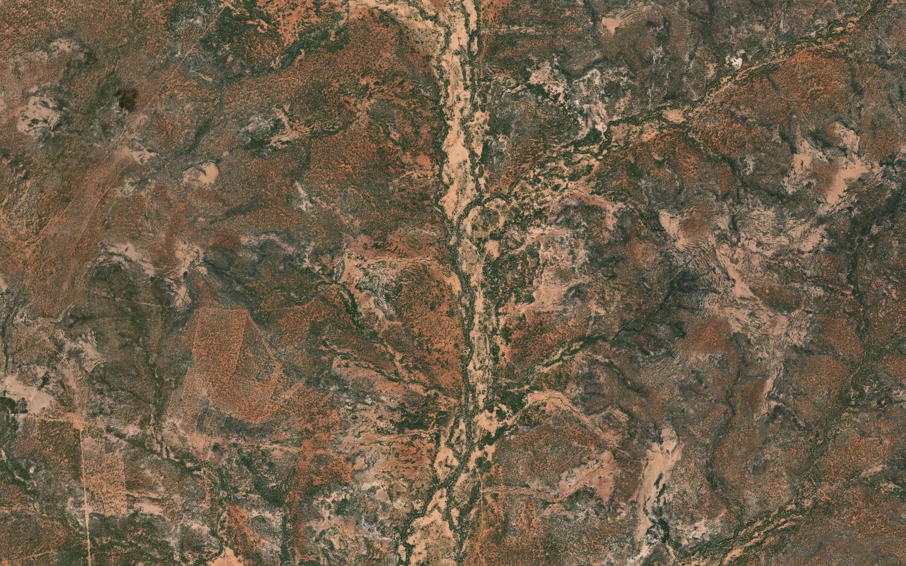 Satellite map of the Tomahawk Creek