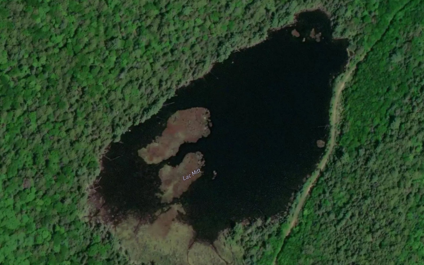Satellite map of the Lac Mitt