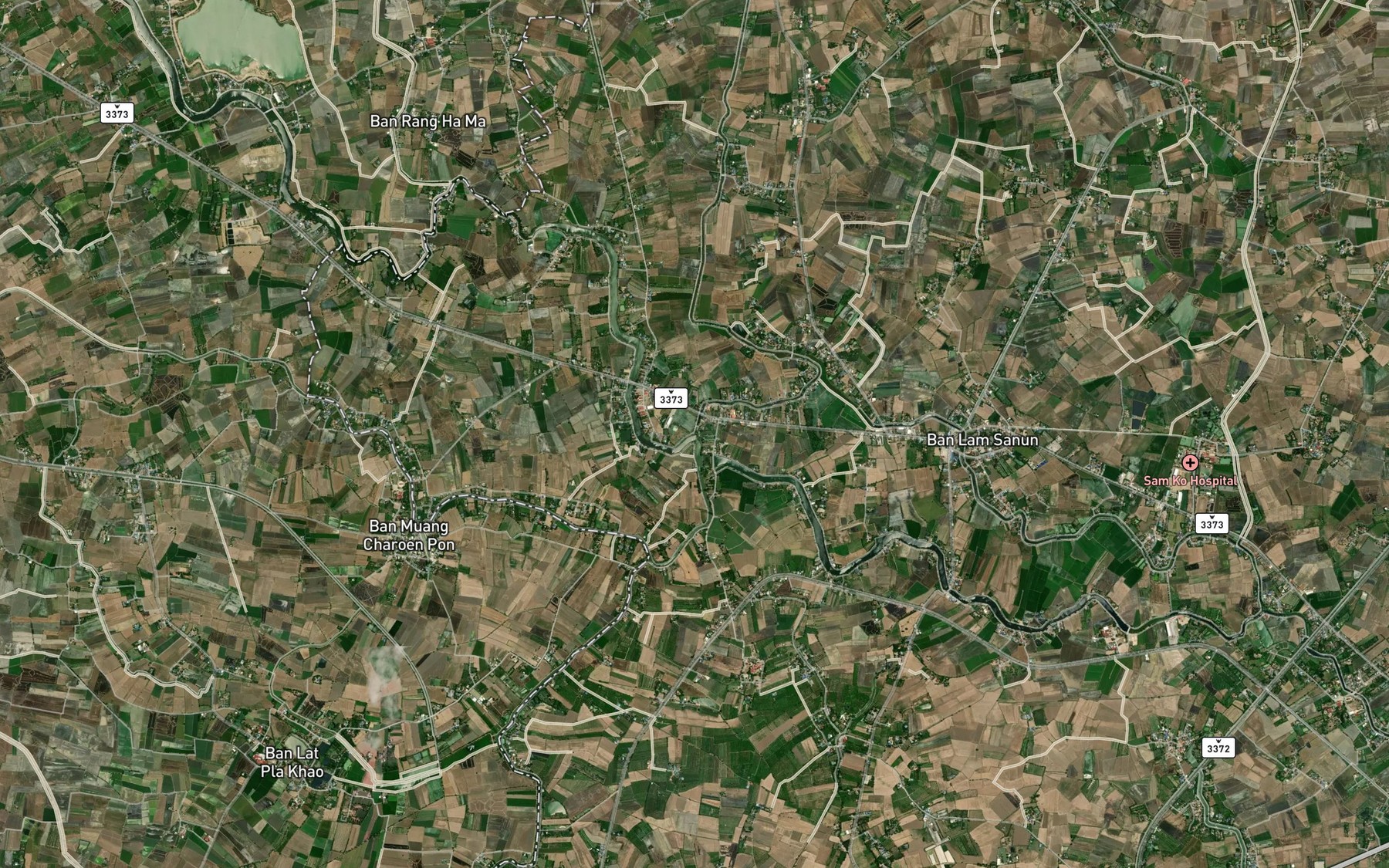 Satellite map of the Khlong Bang Duea