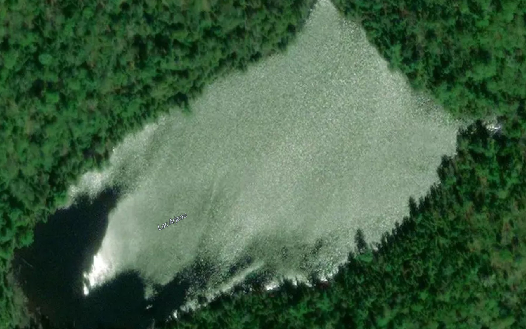 Satellite map of the Lac Arjeau