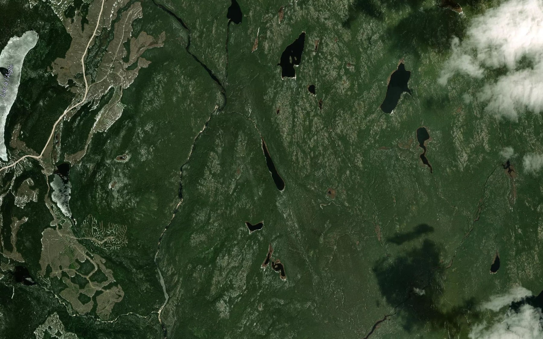 Satellite map of the Lac Miquefelle