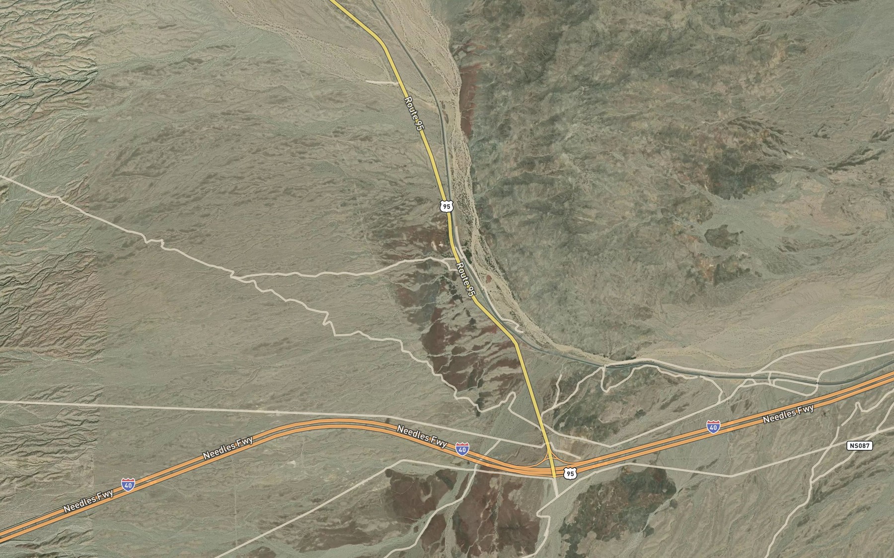 Satellite map of the Sacramento Springs