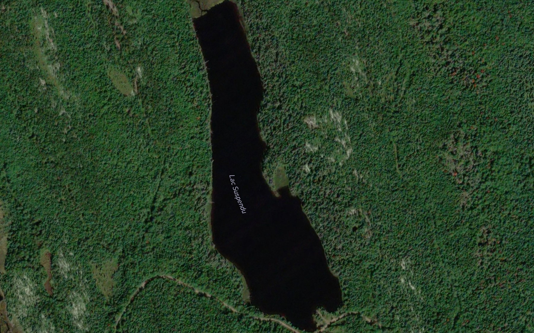 Satellite map of the Lac Suspendu