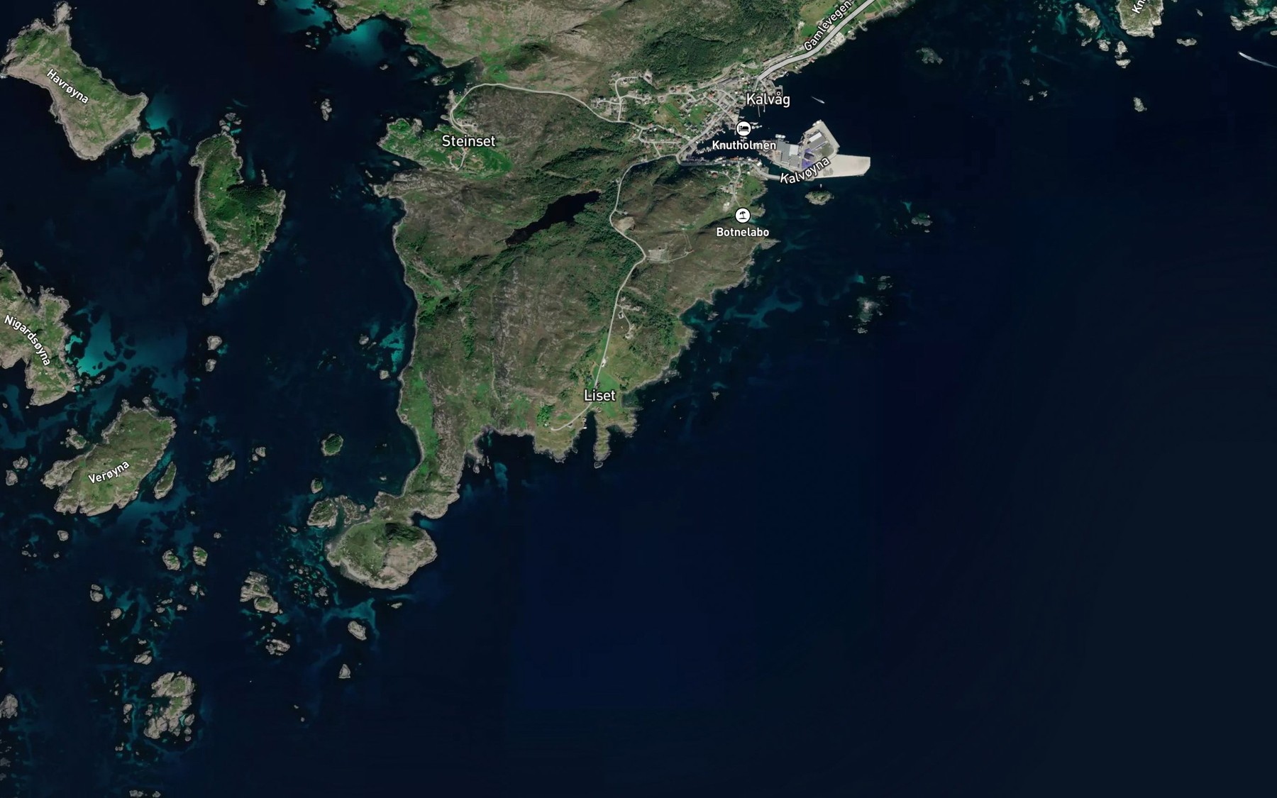 Satellite map of the Indrevagen